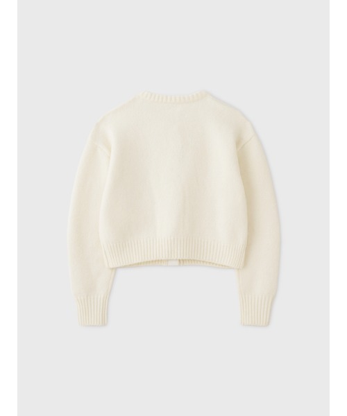 EIMY ISTOIRE(エイミーイストワール)の「BIJOU KNIT CARDIGAN(ノーカラージャケット・レディース・オフホワイト/ブラウン/ブラック/チャコールグレー・FREE)」の14枚目の写真
