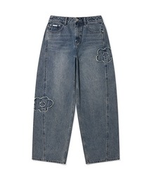 CURVED FIT DENIM PANTS