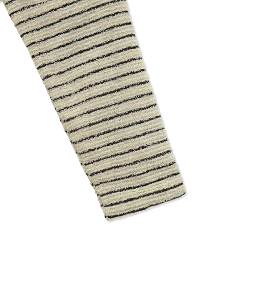 Yuje(ユジェ)の「FUR STRIPE CARDIGAN (2color)(カーディガン/ボレロ・レディース・ブラウン/ベージュ・FREE)」の4枚目の写真