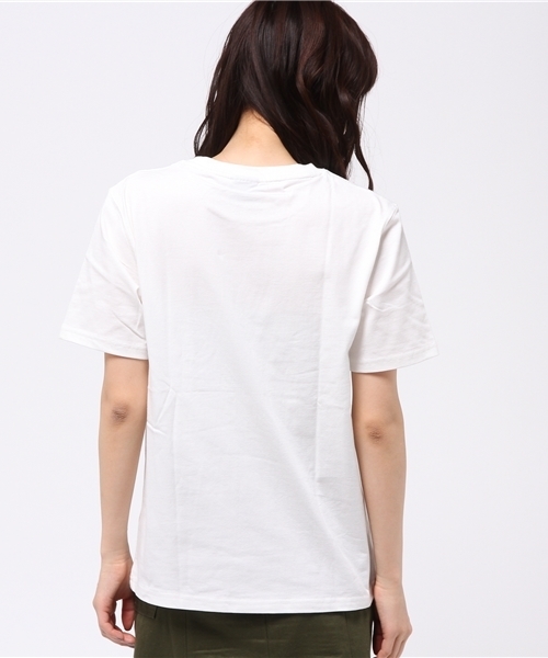 VENCEEXCHANGE（ヴァンスエクスチェンジ）の「EVERLAST エバーラスト ボックスロゴTシャツ（Tシャツ/カットソー・レディース・オフホワイト/ブラック・MEDIUM）」の5枚目の写真