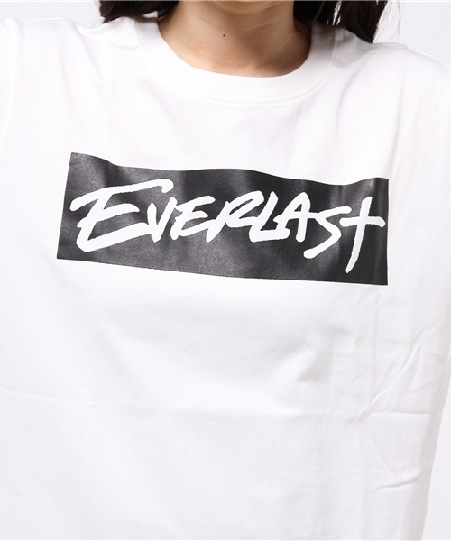 VENCEEXCHANGE（ヴァンスエクスチェンジ）の「EVERLAST エバーラスト ボックスロゴTシャツ（Tシャツ/カットソー・レディース・オフホワイト/ブラック・MEDIUM）」の8枚目の写真