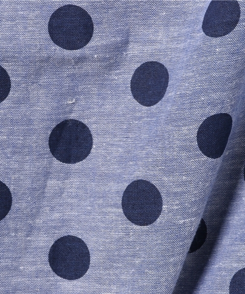 POU DOU DOU（プードゥドゥ）の「綿麻ボイル先染めフレアー袖ブラウス（シャツ/ブラウス・レディース・グリーン系その他/ブルー系その他/グレー系その他・3）」の10枚目の写真