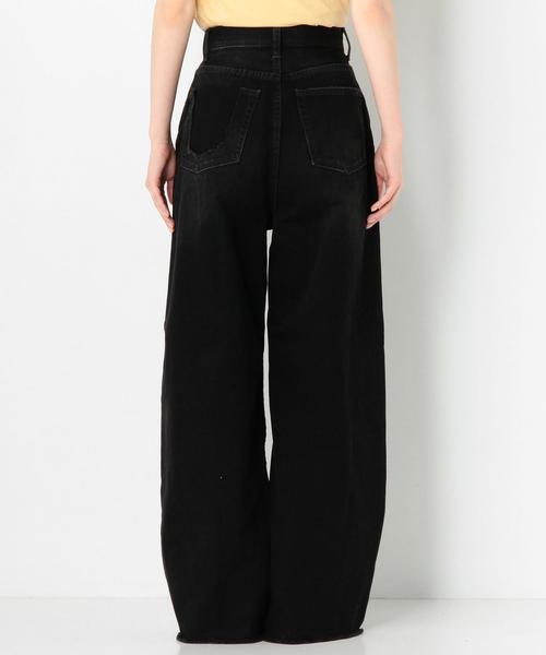 Another Edition（アナザーエディション）の「ダメージブラックデニムワイド/AEBC DAMAGE BLK/DNM WIDE（デニムパンツ・レディース・ブラック・MEDIUM/SMALL）」の2枚目の写真