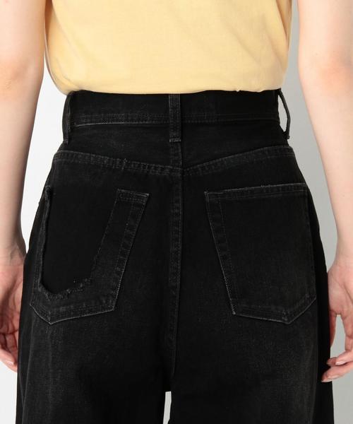 Another Edition（アナザーエディション）の「ダメージブラックデニムワイド/AEBC DAMAGE BLK/DNM WIDE（デニムパンツ・レディース・ブラック・MEDIUM/SMALL）」の9枚目の写真