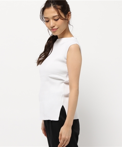 titivate（ティティベイト）の「ﾎﾞｰﾄﾈｯｸﾉｰｽﾘｰﾌﾞﾘﾌﾞﾆｯﾄﾌﾟﾙｵｰﾊﾞｰ（ニット/セーター・レディース・ホワイト/グリーン/ブラック/ベージュ・FREE）」の8枚目の写真