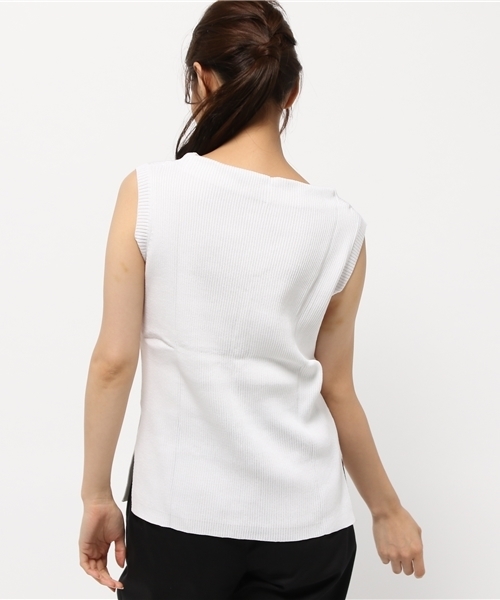 titivate（ティティベイト）の「ﾎﾞｰﾄﾈｯｸﾉｰｽﾘｰﾌﾞﾘﾌﾞﾆｯﾄﾌﾟﾙｵｰﾊﾞｰ（ニット/セーター・レディース・ホワイト/グリーン/ブラック/ベージュ・FREE）」の9枚目の写真