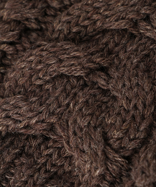 ikka（イッカ）の「ポンポンファーニットワッチ（ニットキャップ/ビーニー・レディース・オレンジ/ブラウン/グレー・FREE）」の6枚目の写真