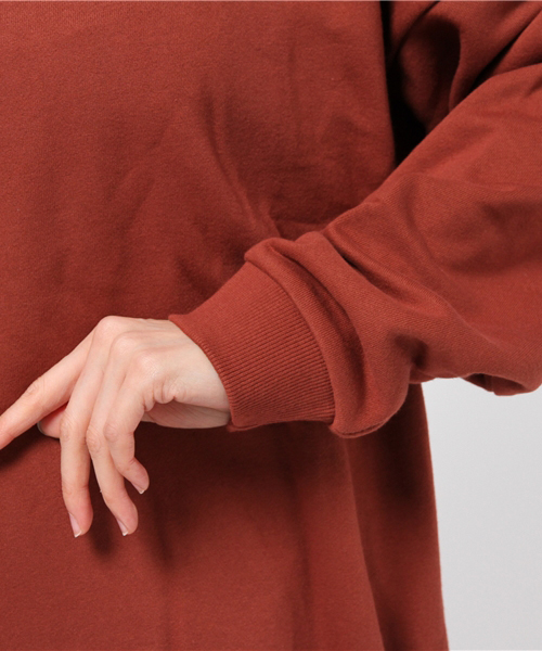 SLY（スライ）の「DROP SHOULDER SW OP（ワンピース・レディース・ブラック/ワインレッド/トップグレー/オレンジ・2/1）」の5枚目の写真