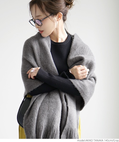 coca（coca）（コカ）の「＼新色登場／肌触り抜群 ふんわりタッチシンプルマフラー（マフラー・レディース・ダークベージュ/グレー/ブラック/ピンク/ネイビー/ホワイト/ピンク系その他/アイボリー・ONE SIZE）」の16枚目の写真