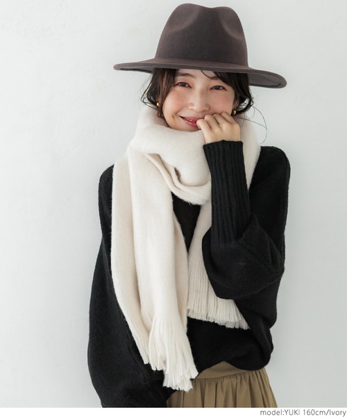 coca（coca）（コカ）の「＼新色登場／肌触り抜群 ふんわりタッチシンプルマフラー（マフラー・レディース・ダークベージュ/グレー/ブラック/ピンク/ネイビー/ホワイト/ピンク系その他/アイボリー・ONE SIZE）」の17枚目の写真