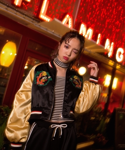 WEGO（ウィゴー）の「WEGO/チャイナクロップドブルゾン（ブルゾン・レディース・ライトピンク/ブラック・FREE）」の18枚目の写真