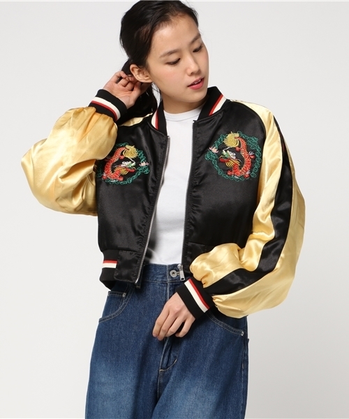 WEGO（ウィゴー）の「WEGO/チャイナクロップドブルゾン（ブルゾン・レディース・ライトピンク/ブラック・FREE）」の16枚目の写真