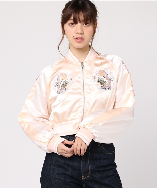 WEGO（ウィゴー）の「WEGO/チャイナクロップドブルゾン（ブルゾン・レディース・ライトピンク/ブラック・FREE）」の17枚目の写真