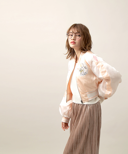 WEGO（ウィゴー）の「WEGO/チャイナクロップドブルゾン（ブルゾン・レディース・ライトピンク/ブラック・FREE）」の20枚目の写真