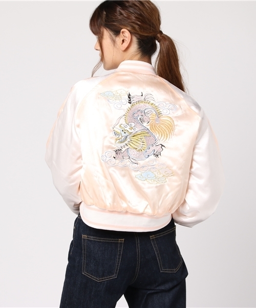 WEGO（ウィゴー）の「WEGO/チャイナクロップドブルゾン（ブルゾン・レディース・ライトピンク/ブラック・FREE）」の11枚目の写真