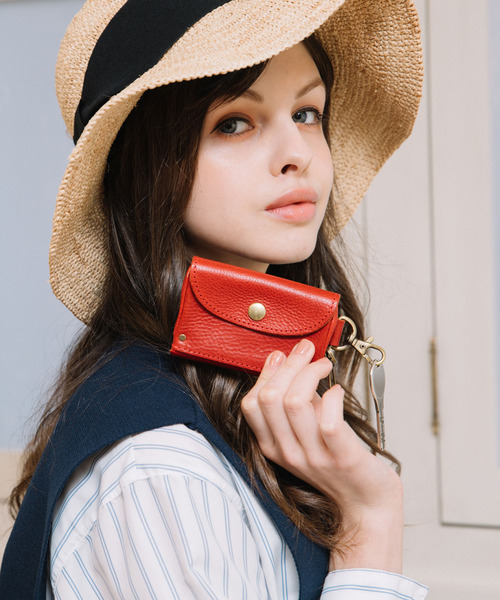 perche（ペルケ）の「ペルケ perche / イタリア製牛革スマートキーケース（キーケース/キーアクセサリー・レディース・ブラック/チョコ/カーキ/ブルー/マスタード/ブラウン/レッド/シルバー/グレー/サックスブルー/ピンク/オレンジ/ゴールド・FREE）」の18枚目の写真