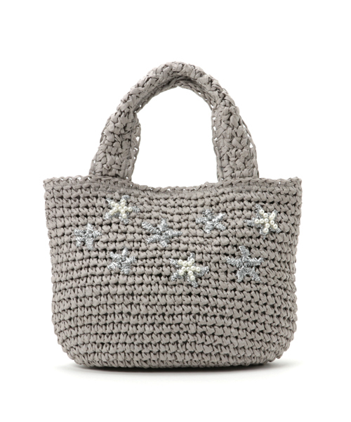 LBC（エルビーシー）の「ペーパー星トート（トートバッグ・レディース・オリーブ/オフホワイト/グレー・FREE）」の2枚目の写真