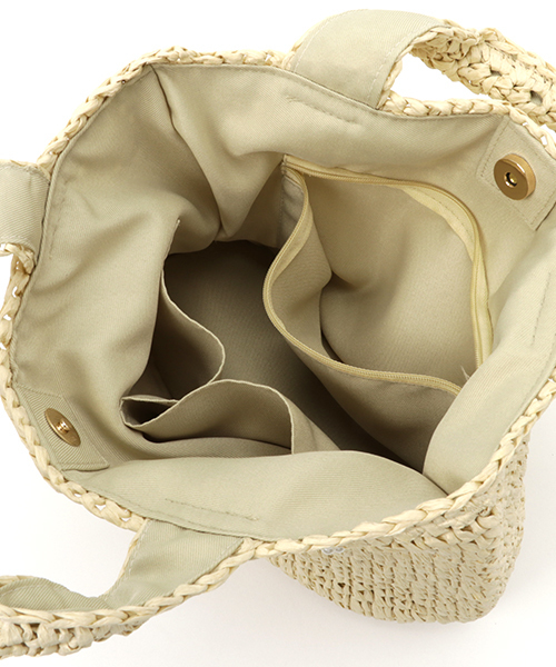 LBC（エルビーシー）の「ペーパー星トート（トートバッグ・レディース・オリーブ/オフホワイト/グレー・FREE）」の7枚目の写真