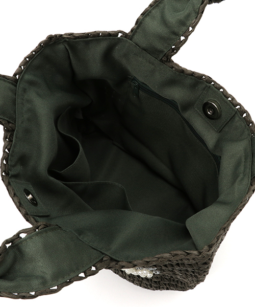 LBC（エルビーシー）の「ペーパー星トート（トートバッグ・レディース・オリーブ/オフホワイト/グレー・FREE）」の9枚目の写真