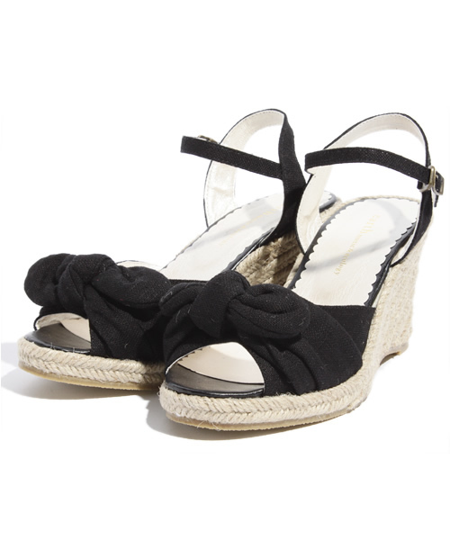 earth music&ecology（アースミュージックアンドエコロジー）の「★宮崎あおい　CM着用★RibbonJute/Sandals（サンダル・レディース・レッド/ブラック/ベージュ/ブルー・MEDIUM/LARGE/SMALL）」の2枚目の写真