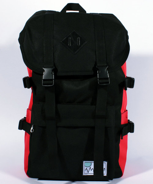 8(eight)(エイト)の「ナイロン リュックサック 大容量(バックパック/リュック・メンズ・グリーン/ブラック×ブルー/ブラック×イエロー/ブラック×ピンク/ヘザーグレー/グレー×ピンク/ブラック×グリーン/ブラック×レッド/ピンク/ブルー/パープル・FREE)」の2枚目の写真