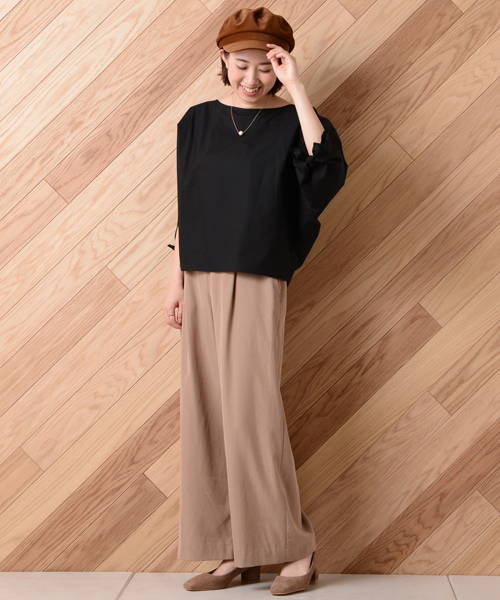 un dix cors（アンディコール）の「袖リボンドルマンブラウス（シャツ/ブラウス・レディース・レッド/ブラック・ﾌﾘ-）」の5枚目の写真