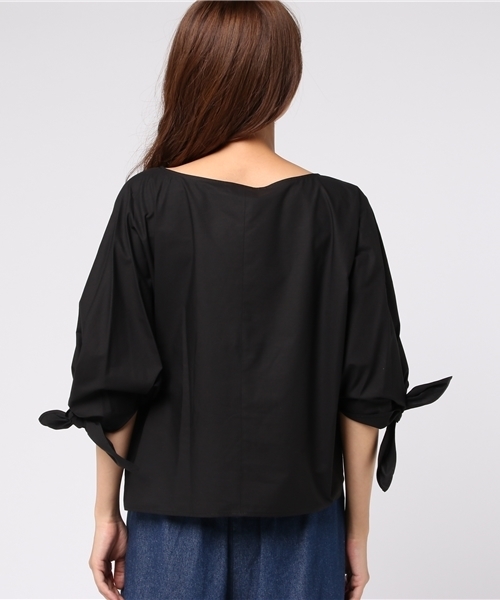 un dix cors（アンディコール）の「袖リボンドルマンブラウス（シャツ/ブラウス・レディース・レッド/ブラック・ﾌﾘ-）」の8枚目の写真