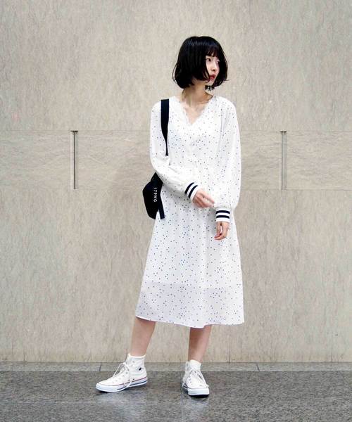 179 Wg イチナナキュウダブルジー の 星柄vネックワンピース ワンピース Wear