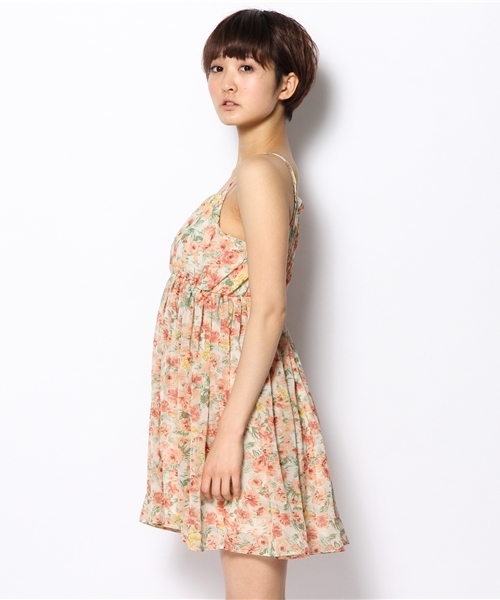 one after another NICE CLAUP（ワンアフターアナザーナイスクラップ）の「花柄シフォンワンピ（ワンピース・レディース・ピンク/オレンジ/ブルー・FREE）」の8枚目の写真