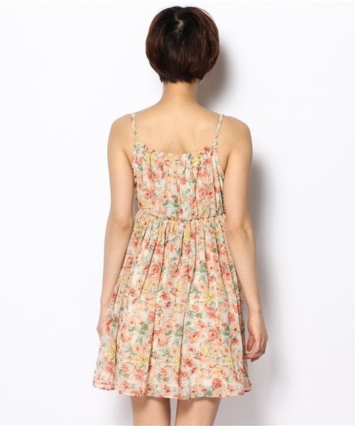 one after another NICE CLAUP（ワンアフターアナザーナイスクラップ）の「花柄シフォンワンピ（ワンピース・レディース・ピンク/オレンジ/ブルー・FREE）」の9枚目の写真