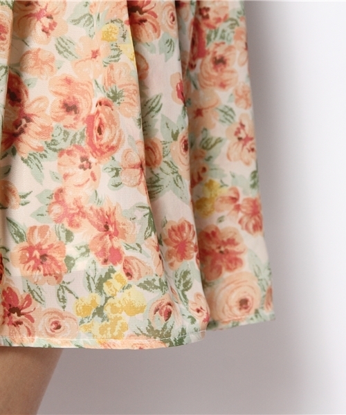 one after another NICE CLAUP（ワンアフターアナザーナイスクラップ）の「花柄シフォンワンピ（ワンピース・レディース・ピンク/オレンジ/ブルー・FREE）」の5枚目の写真