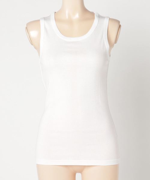 MILLER（ミラー）の「・Robert P. Miller / ロバート・ピー・ミラー リブタンクトップ ノースリーブ 808C　DRE（タンクトップ・レディース・ホワイト/ブラック/ネイビー/グレー/ブラック系その他/ダークネイビー/ホワイト×ブラック/ネイビー×ホワイト・FREE）」の11枚目の写真