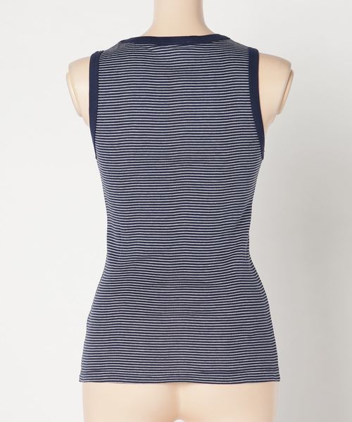 MILLER（ミラー）の「・Robert P. Miller / ロバート・ピー・ミラー リブタンクトップ ノースリーブ 808C　DRE（タンクトップ・レディース・ホワイト/ブラック/ネイビー/グレー/ブラック系その他/ダークネイビー/ホワイト×ブラック/ネイビー×ホワイト・FREE）」の9枚目の写真