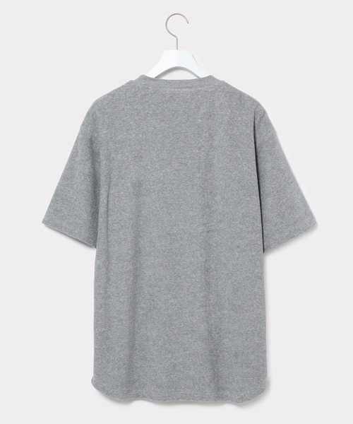 ADAM ET ROPE'(アダムエロペ)の「パイル天竺切替Tシャツ(Tシャツ/カットソー・メンズ・ブラック/グレー/オリーブ・M/L)」の7枚目の写真