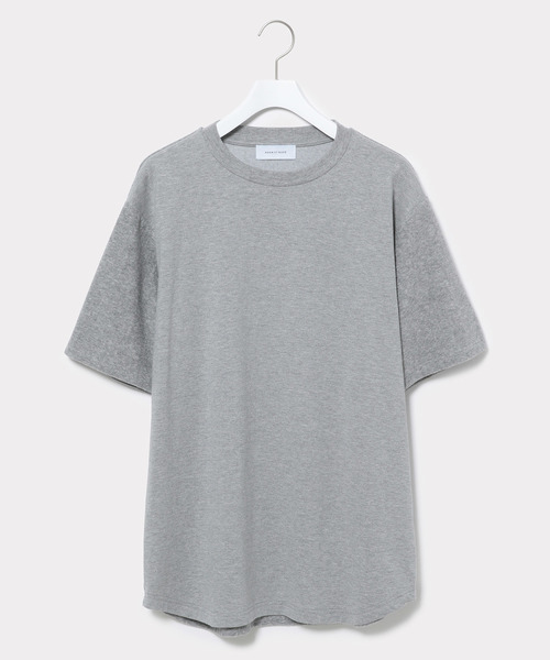 ADAM ET ROPE'(アダムエロペ)の「パイル天竺切替Tシャツ(Tシャツ/カットソー・メンズ・ブラック/グレー/オリーブ・M/L)」の14枚目の写真