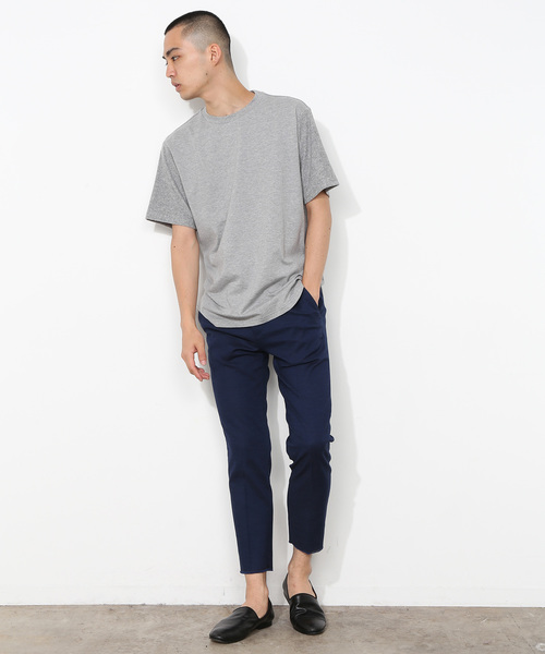 ADAM ET ROPE'(アダムエロペ)の「パイル天竺切替Tシャツ(Tシャツ/カットソー・メンズ・ブラック/グレー/オリーブ・M/L)」の12枚目の写真
