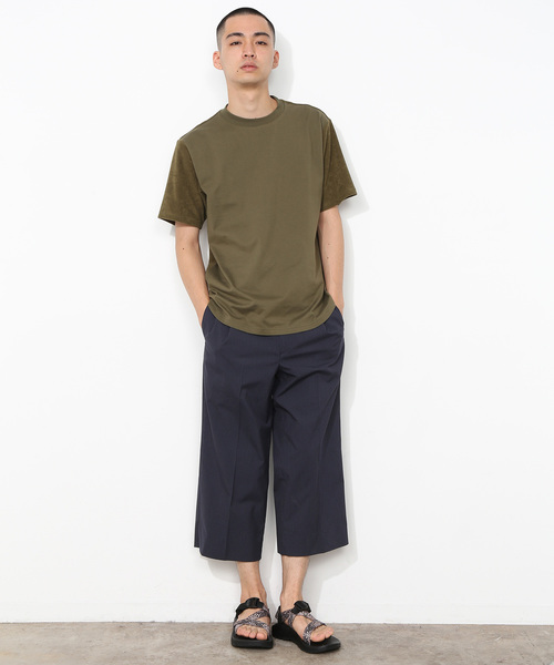 ADAM ET ROPE'(アダムエロペ)の「パイル天竺切替Tシャツ(Tシャツ/カットソー・メンズ・ブラック/グレー/オリーブ・M/L)」の13枚目の写真