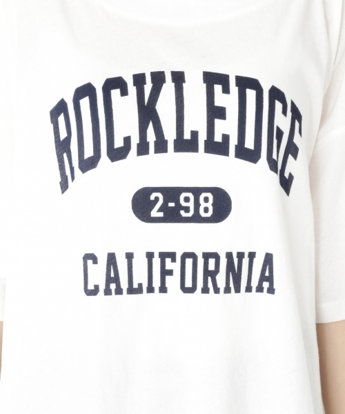 LOWRYS FARM(ローリーズファーム)の「カレッジBIGロゴTシャツ 802182(Tシャツ/カットソー・レディース・グレー/イエロー/ホワイト×レッド/ホワイト×ネイビー・FREE)」の9枚目の写真