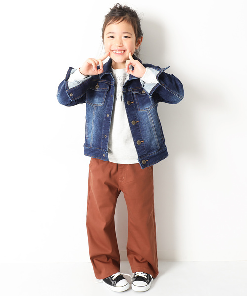 devirock（デビロック）の「ベーシックワイドチノパンツ ロングパンツ ワイドパンツ（その他パンツ・キッズ・ベージュ/ネイビー/ブラウン/カーキ/チャコール/ブラック・110cm/100cm/120cm/130cm/140cm/150cm/160cm）」の8枚目の写真