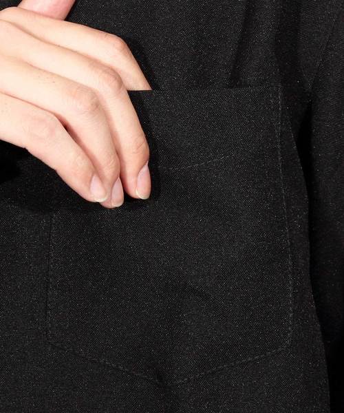 8(eight)(エイト)の「オープンカラー 長袖シャツ ポリ(シャツ/ブラウス・メンズ・ホワイト/ブラック/チャコールグレー/ベージュ/ネイビー/パープル/オレンジ/ブルー/ピンク系その他/ライトグレー/ブルーグリーン/ライトベージュ・MEDIUM/LARGE/X-LARGE)」の15枚目の写真