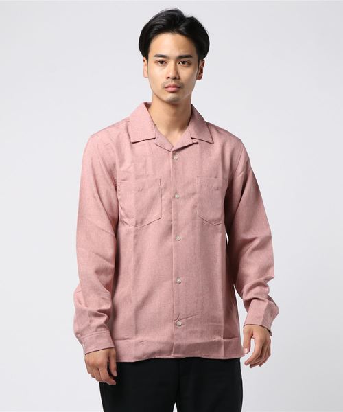 8(eight)(エイト)の「オープンカラー 長袖シャツ ポリ(シャツ/ブラウス・メンズ・ホワイト/ブラック/チャコールグレー/ベージュ/ネイビー/パープル/オレンジ/ブルー/ピンク系その他/ライトグレー/ブルーグリーン/ライトベージュ・MEDIUM/LARGE/X-LARGE)」の11枚目の写真