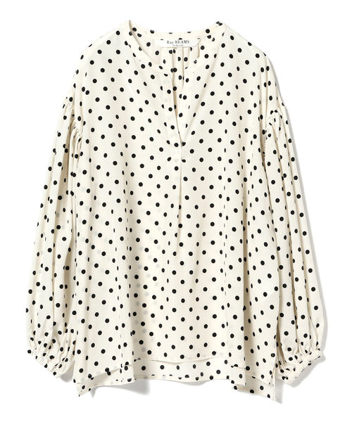 Ray BEAMS（レイビームス）の「Ray BEAMS / ドット ギャザー スキッパー シャツ（シャツ/ブラウス・レディース・ブラック/オフホワイト・ONE SIZE）」の20枚目の写真