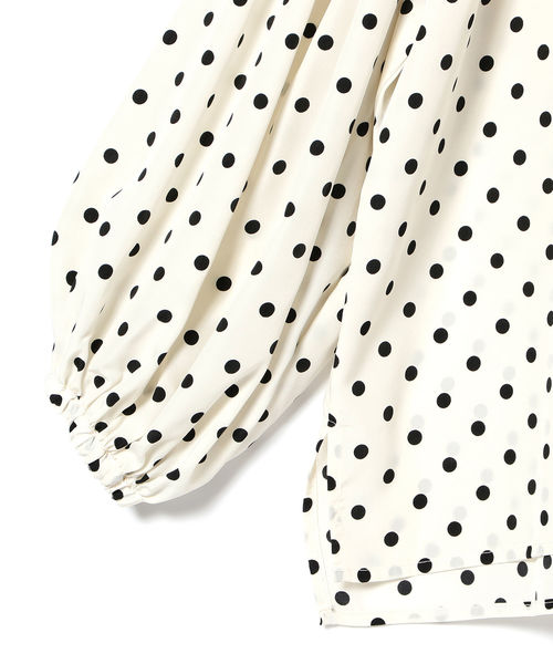 Ray BEAMS（レイビームス）の「Ray BEAMS / ドット ギャザー スキッパー シャツ（シャツ/ブラウス・レディース・ブラック/オフホワイト・ONE SIZE）」の10枚目の写真
