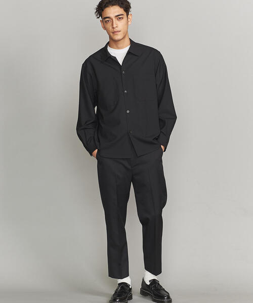 BEAUTY&YOUTH UNITED ARROWS(ビューティーアンドユースユナイテッドアローズ)の「BY TR オープンカラー ワイドフォルム シャツ(シャツ/ブラウス・メンズ・ライトグレー/ライム/ブラック・X-LARGE/LARGE/SMALL/MEDIUM)」の6枚目の写真