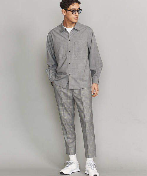 BEAUTY&YOUTH UNITED ARROWS(ビューティーアンドユースユナイテッドアローズ)の「BY TR オープンカラー ワイドフォルム シャツ(シャツ/ブラウス・メンズ・ライトグレー/ライム/ブラック・X-LARGE/LARGE/SMALL/MEDIUM)」の14枚目の写真