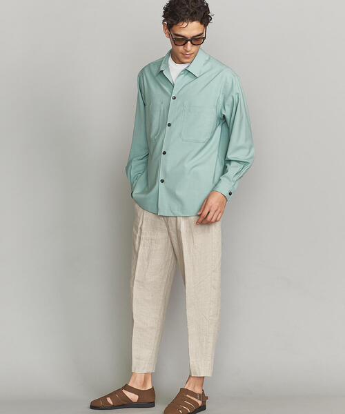 BEAUTY&YOUTH UNITED ARROWS(ビューティーアンドユースユナイテッドアローズ)の「BY TR オープンカラー ワイドフォルム シャツ(シャツ/ブラウス・メンズ・ライトグレー/ライム/ブラック・X-LARGE/LARGE/SMALL/MEDIUM)」の10枚目の写真