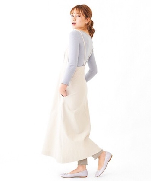 flower（フラワー）の「シェルエプロンワンピース（ワンピース・レディース・アイボリー/ブラウン・FREE）」の21枚目の写真