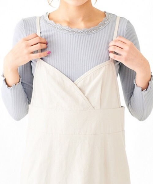 flower（フラワー）の「シェルエプロンワンピース（ワンピース・レディース・アイボリー/ブラウン・FREE）」の20枚目の写真