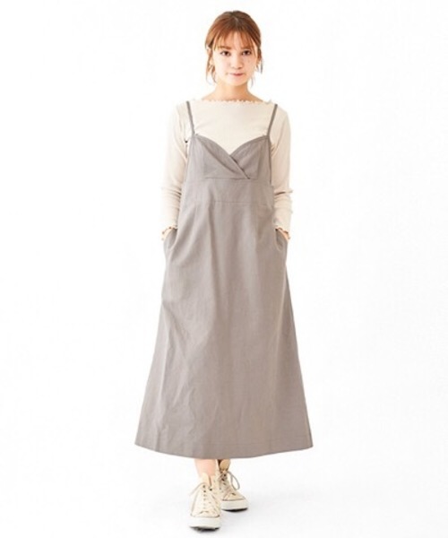 flower（フラワー）の「シェルエプロンワンピース（ワンピース・レディース・アイボリー/ブラウン・FREE）」の18枚目の写真