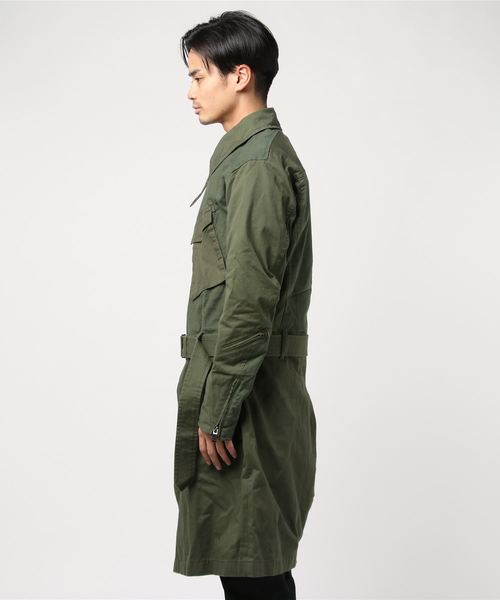 C DIEM（カルペディエム）の「C DIEM(カルペディエム)ミリタリーコンビバイカーコート（モッズコート・メンズ・カーキ/ブラック・SMALL/LARGE/MEDIUM）」の3枚目の写真